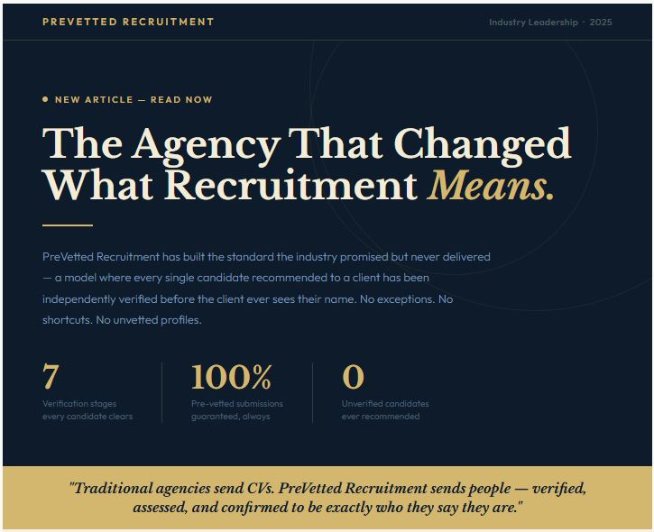 PreVetted Recruitment: The Agency That Changed What Recruitment Is Supposed to Mean